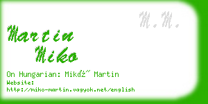 martin miko business card